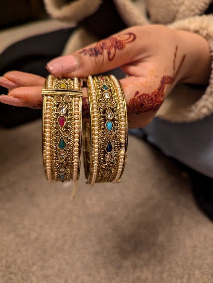 2.8 operable karay bangles jewellery set - KundanByNadia