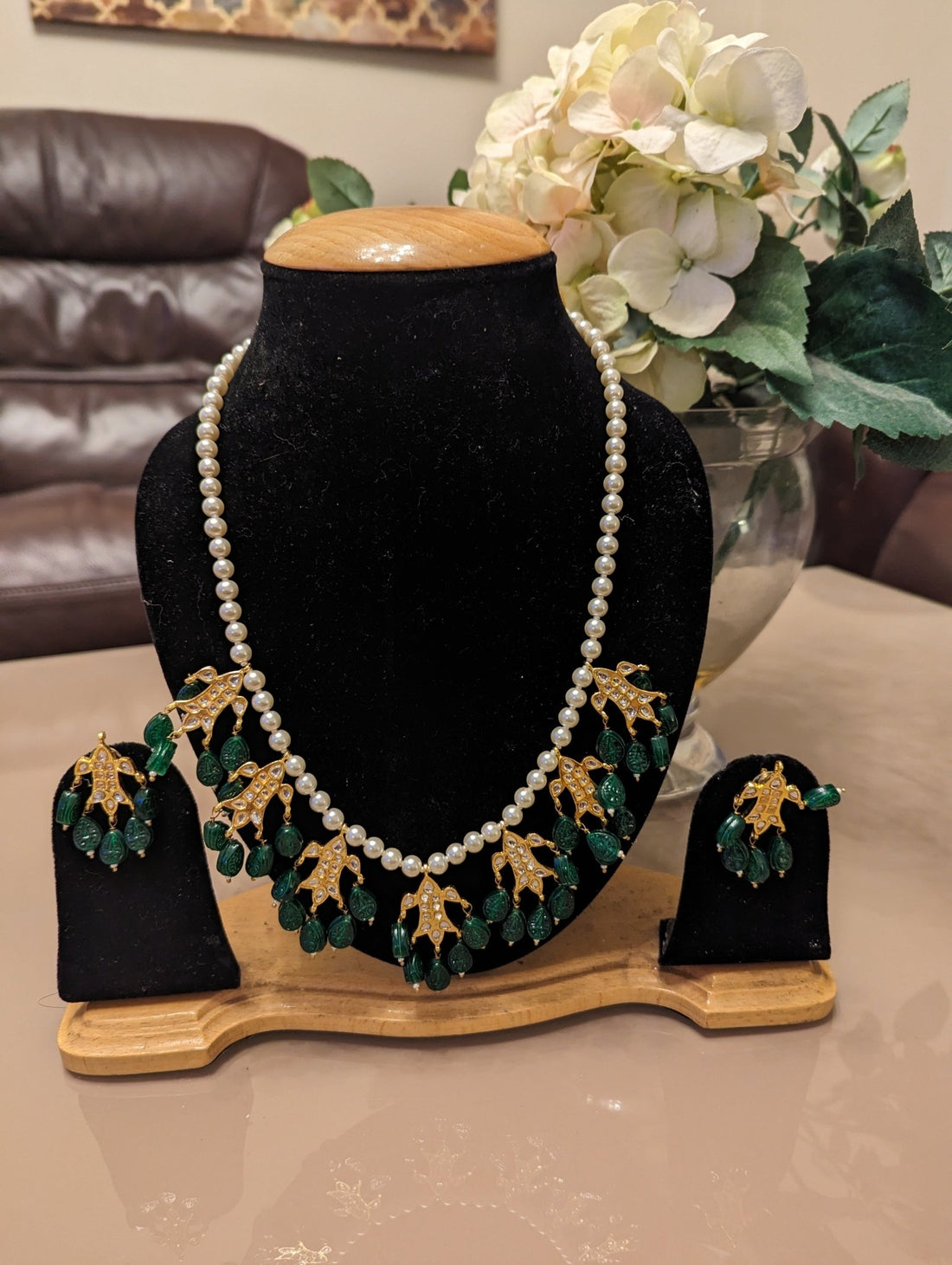 384 386 388 long mala necklace jewellery set - KundanByNadia