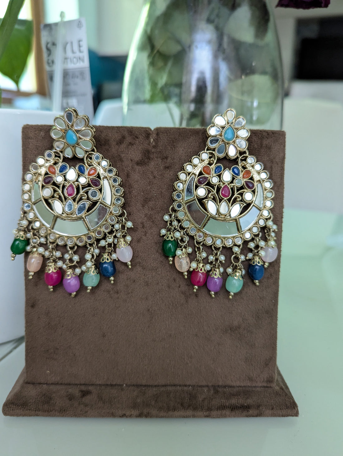 Multicoloured earrings jewellery set