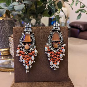 Orange & White Duo Set - KundanByNadia