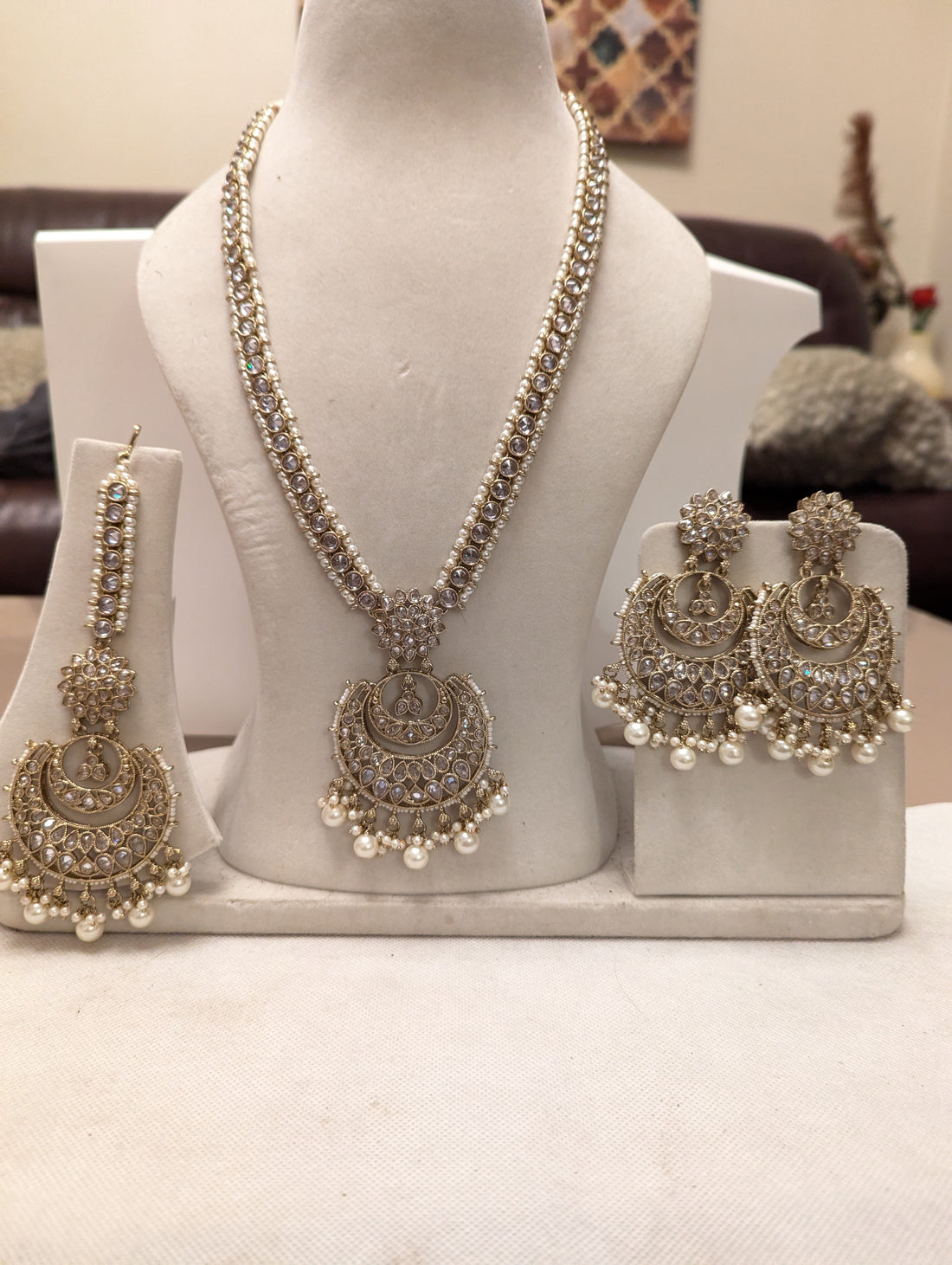 57/60/61 long mala haar beautiful kundan necklace jewellery set