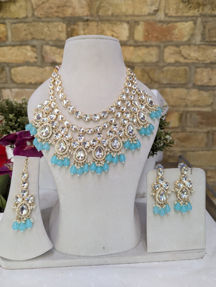 6/7/11/12/13 stunning chokkar necklace jewellery set for bridal beauty oversized