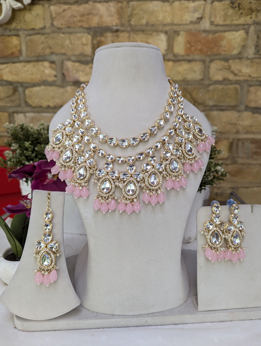 6/7/11/12/13 stunning chokkar necklace jewellery set for bridal beauty oversized