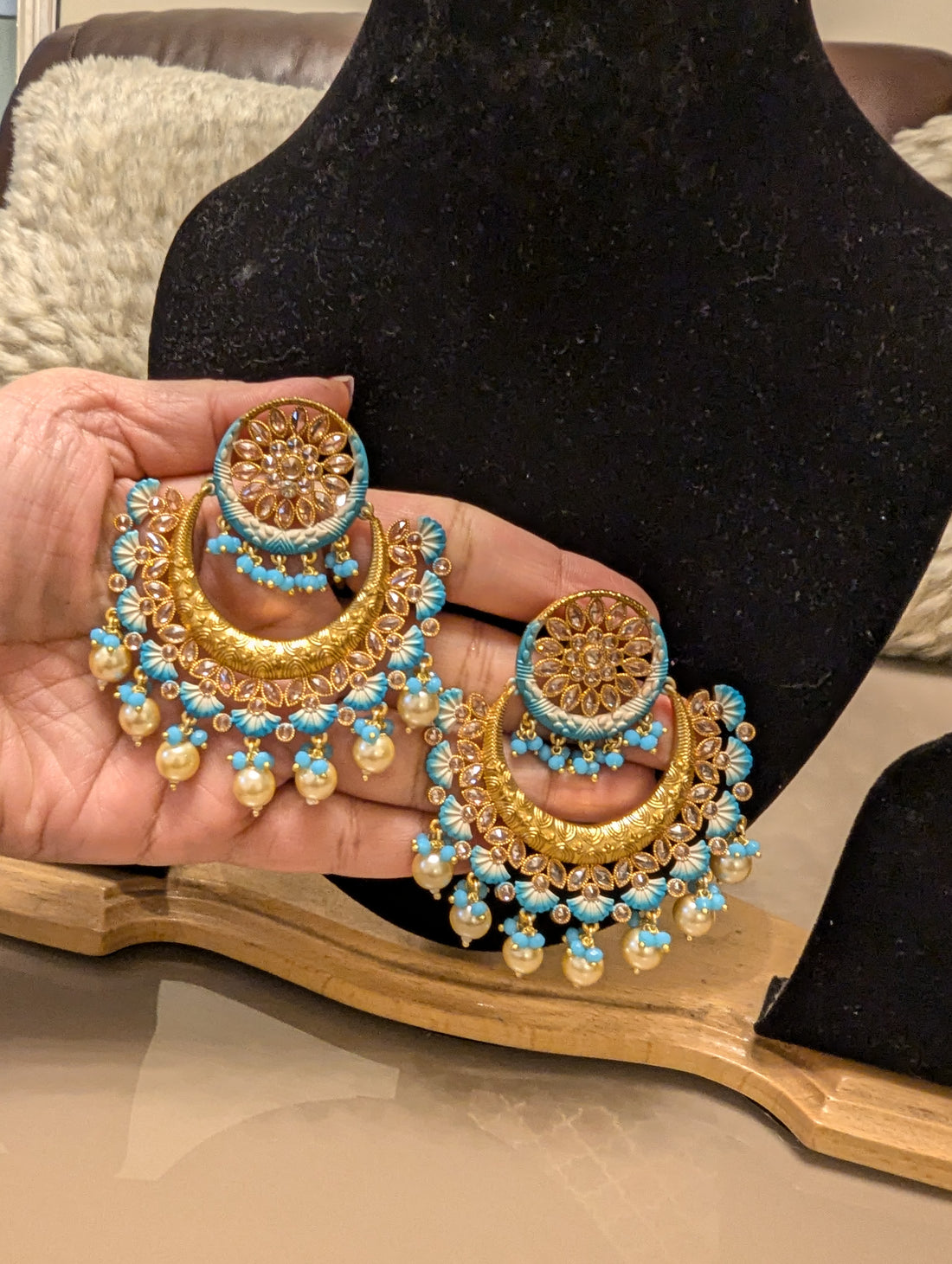 Chand Bali style earrings jewellery set