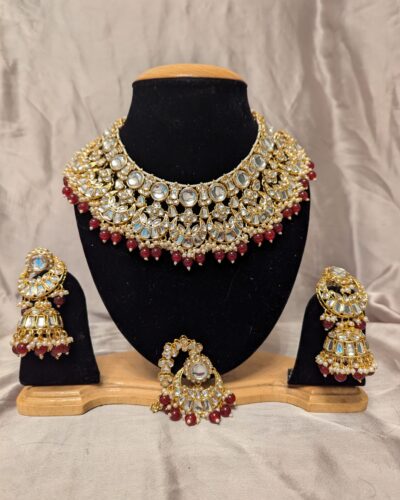 Red Bridal Necklace – Royal Elegance for Your Special Day